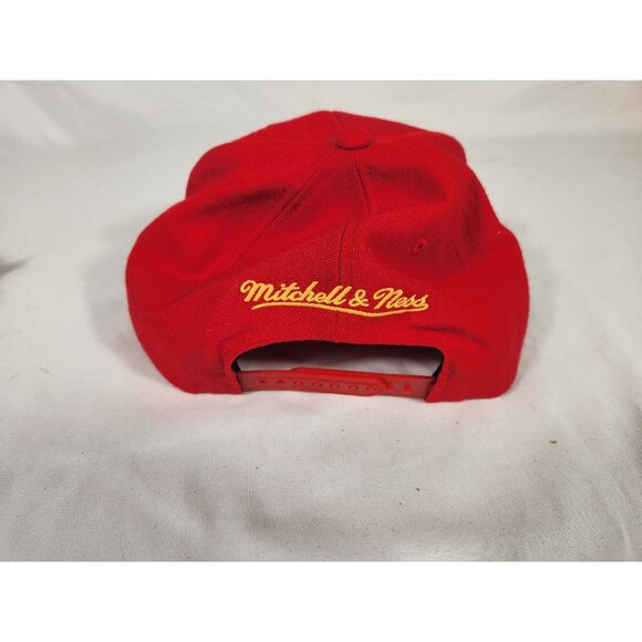 NOS VGT Mitchell & Ness Houston Red Wool Cap Snapback - Picture 3 of 8
